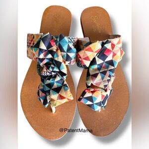 ANTHROPOLOGIE SEYCHELLES JUBILEE SLIDE SANDALS – SIZE 9 WOMEN’S